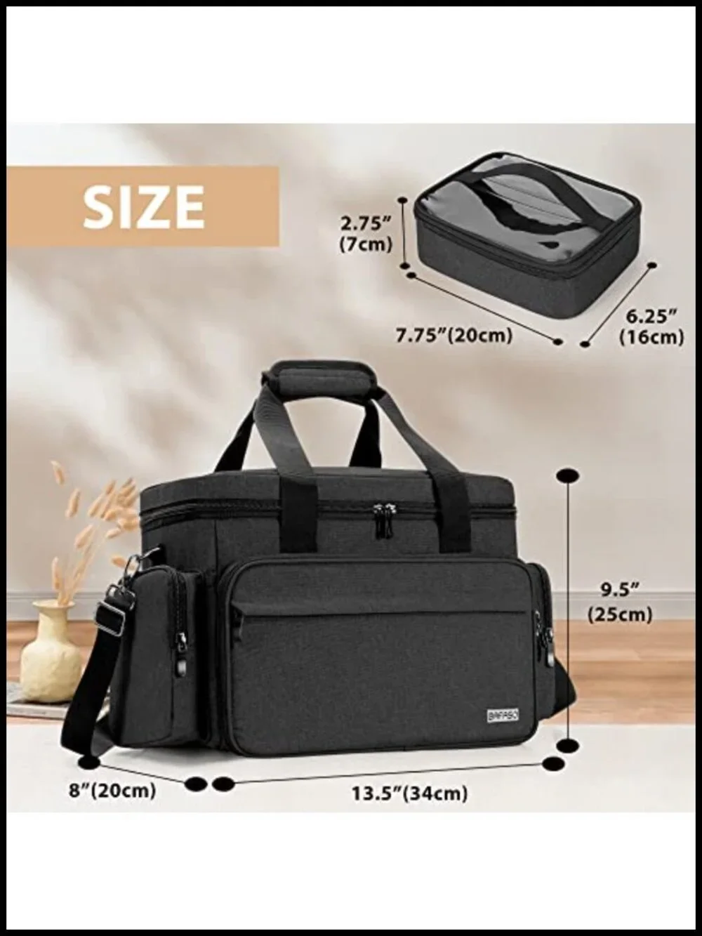 Large Makeup Bag with Removable Pouches and Dividers, Multifunctional Cosmetic